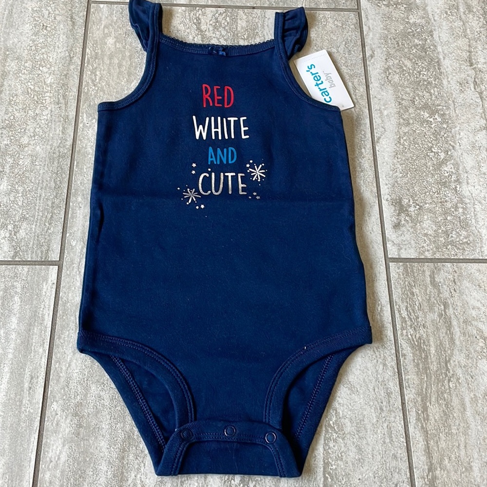 Carter’s baby,,blue,square neck,sleeveless with ruffles